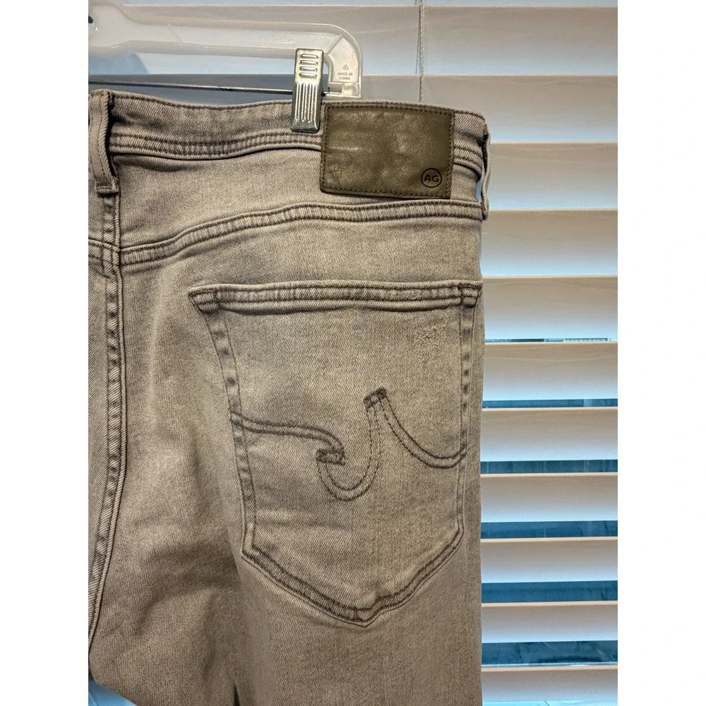 AG Adriano Goldschmied Graduate Tailored Grey Jeans Mens 36x32 Italian Fabric